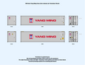 640039 HO Scale Yang Ming Lines (late scheme) 40 ft. Container Decals