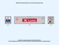 640044 HO Scale Kawasaki Kisen Kaisha "K" Line 40 ft. Reefer Container Decals