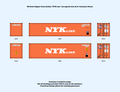 640049 HO Scale Nippon Yūsen Kaisha "NYK Line" steel 40 ft. Container Decals