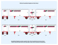 640008 HO Scale Consolidated Freightways Bullnose Pup Trailer Decals